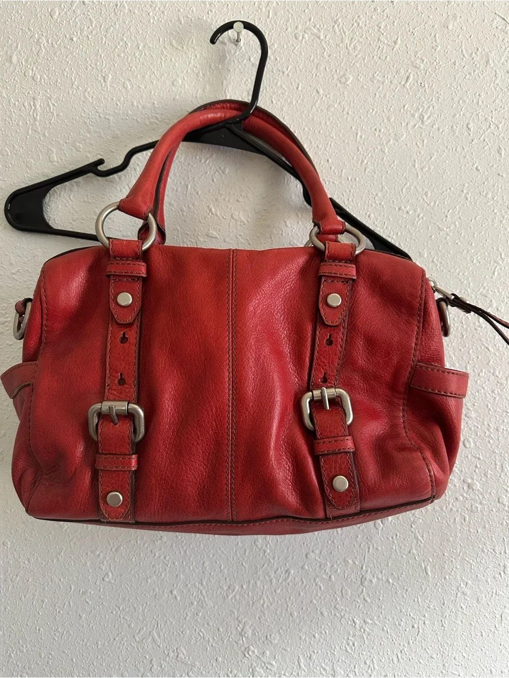 Vintage fossil maddox leather satchel purse